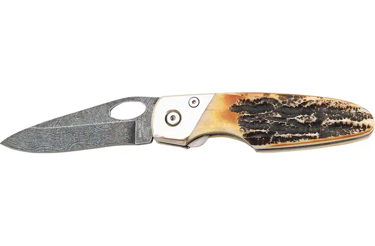 Bear & Son Sideliner Damascus Fold Knife